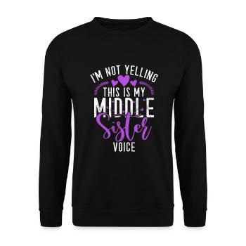 Middle Sister Gifts - Unisex Sweatshirt - black - Front - Alina (178cm) & Michal (187cm)