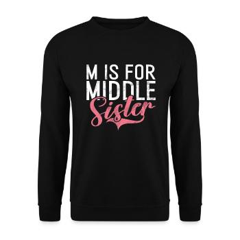 Middle Sister Gifts - Unisex Sweatshirt - black - Front - Alina (178cm) & Michal (187cm)