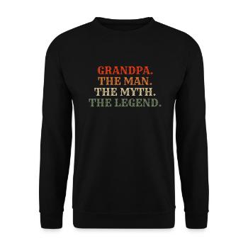 Grandpa Gifts - Unisex Pullover - Schwarz - Vorne - Alina (178cm) & Michal (187cm)