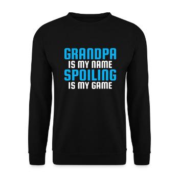 Grandpa Gifts - Unisex Pullover - Schwarz - Vorne - Alina (178cm) & Michal (187cm)