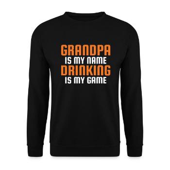 Grandpa Gifts - Unisex Pullover - Schwarz - Vorne - Alina (178cm) & Michal (187cm)