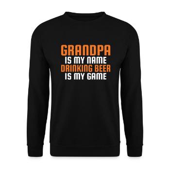 Grandpa Gifts - Unisex Pullover - Schwarz - Vorne - Alina (178cm) & Michal (187cm)