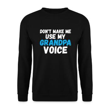 Grandpa Gifts - Unisex Pullover - Schwarz - Vorne - Alina (178cm) & Michal (187cm)