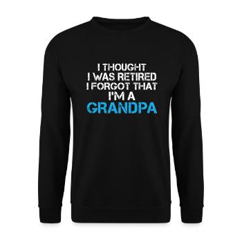 Grandpa Gifts - Unisex Pullover - Schwarz - Vorne - Alina (178cm) & Michal (187cm)