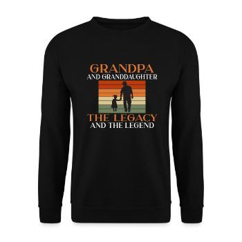 Grandpa Gifts - Unisex Pullover - Schwarz - Vorne - Alina (178cm) & Michal (187cm)