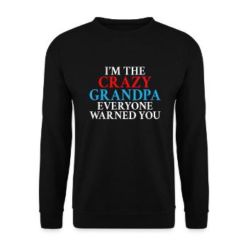 Grandpa Gifts - Unisex Pullover - Schwarz - Vorne - Alina (178cm) & Michal (187cm)