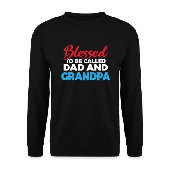 Grandpa Gifts - Unisex Pullover - Schwarz - Vorne - Alina (178cm) & Michal (187cm)