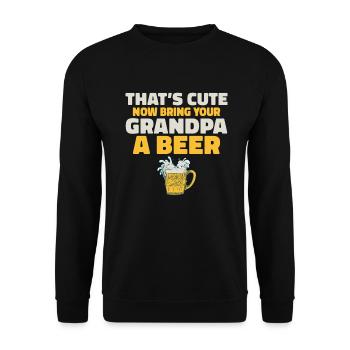 Grandpa Gifts - Unisex Pullover - Schwarz - Vorne - Alina (178cm) & Michal (187cm)