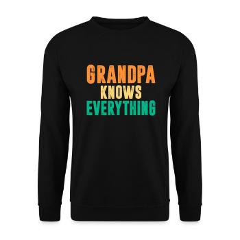Grandpa Gifts - Unisex Pullover - Schwarz - Vorne - Alina (178cm) & Michal (187cm)