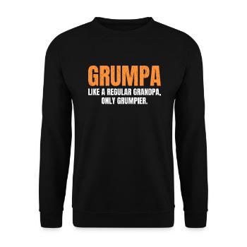 Grandpa Gifts - Unisex Pullover - Schwarz - Vorne - Alina (178cm) & Michal (187cm)