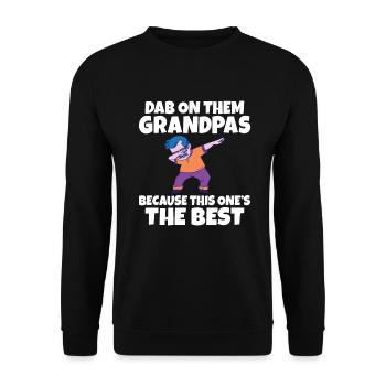 Grandpa Gifts - Unisex Pullover - Schwarz - Vorne - Alina (178cm) & Michal (187cm)