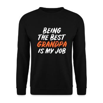 Grandpa Gifts - Unisex Pullover - Schwarz - Vorne - Alina (178cm) & Michal (187cm)