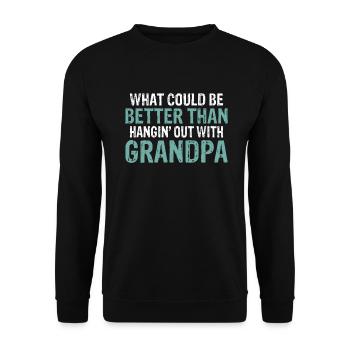Grandpa Gifts - Unisex Pullover - Schwarz - Vorne - Alina (178cm) & Michal (187cm)