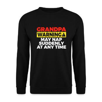 Grandpa Gifts - Unisex Pullover - Schwarz - Vorne - Alina (178cm) & Michal (187cm)