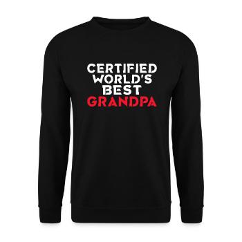 Grandpa Gifts - Unisex Pullover - Schwarz - Vorne - Alina (178cm) & Michal (187cm)