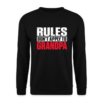 Grandpa Gifts - Unisex Pullover - Schwarz - Vorne - Alina (178cm) & Michal (187cm)