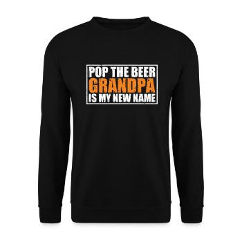 Grandpa Gifts - Unisex Pullover - Schwarz - Vorne - Alina (178cm) & Michal (187cm)