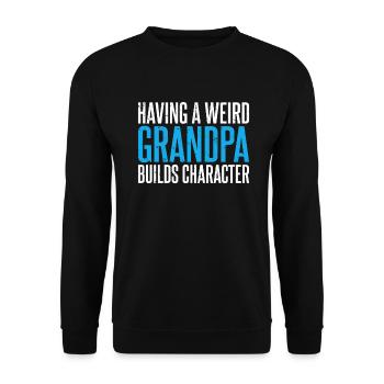 Grandpa Gifts - Unisex Pullover - Schwarz - Vorne - Alina (178cm) & Michal (187cm)