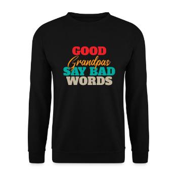 Grandpa Gifts - Unisex Pullover - Schwarz - Vorne - Alina (178cm) & Michal (187cm)