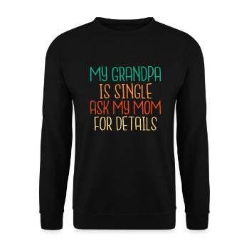 Grandpa Gifts - Unisex Pullover - Schwarz - Vorne - Alina (178cm) & Michal (187cm)