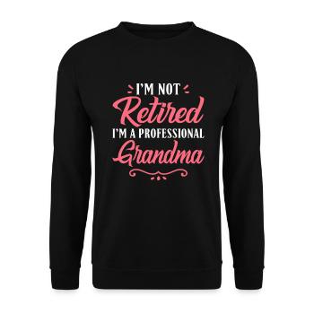 Grandma Gifts - Unisex Sweatshirt - black - Front - Alina (178cm) & Michal (187cm)