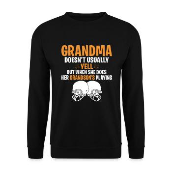 Grandma Gifts - Unisex Sweatshirt - black - Front - Alina (178cm) & Michal (187cm)