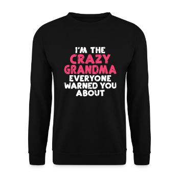 Grandma Gifts - Unisex Pullover - Schwarz - Vorne - Alina (178cm) & Michal (187cm)