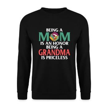 Cadeaux grand-mère - Sweat-shirt Unisexe - noir - Devant - Alina (178cm) & Michal (187cm)