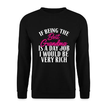 Cadeaux grand-mère - Sweat-shirt Unisexe - noir - Devant - Alina (178cm) & Michal (187cm)