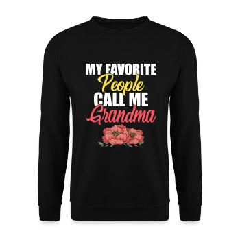 Cadeaux grand-mère - Sweat-shirt Unisexe - noir - Devant - Alina (178cm) & Michal (187cm)
