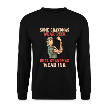 Grandma Gifts - Unisex Sweatshirt - black - Front - Alina (178cm) & Michal (187cm)
