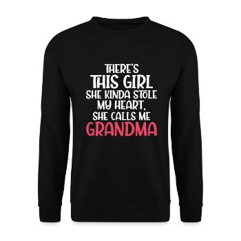 Grandma Gifts - Unisex Pullover - Schwarz - Vorne - Alina (178cm) & Michal (187cm)