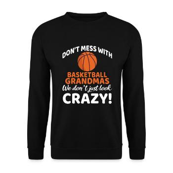 Grandma Gifts - Unisex Sweatshirt - black - Front - Alina (178cm) & Michal (187cm)