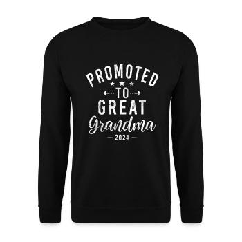 Great Grandma Gifts - Unisex Sweatshirt - black - Front - Alina (178cm) & Michal (187cm)