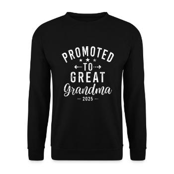 Great Grandma Gifts - Unisex Sweatshirt - black - Front - Alina (178cm) & Michal (187cm)