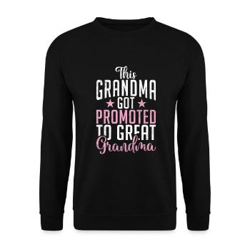Great Grandma Gifts - Unisex Sweatshirt - black - Front - Alina (178cm) & Michal (187cm)