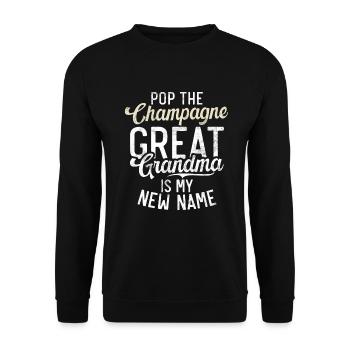 Great Grandma Gifts - Unisex Sweatshirt - black - Front - Alina (178cm) & Michal (187cm)