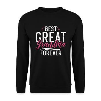 Great Grandma Gifts - Unisex Sweatshirt - black - Front - Alina (178cm) & Michal (187cm)