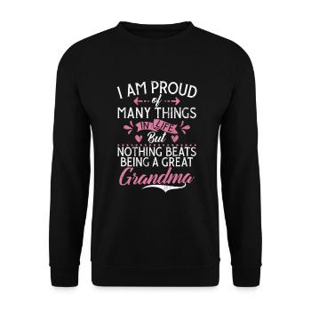 Great Grandma Gifts - Unisex Sweatshirt - black - Front - Alina (178cm) & Michal (187cm)