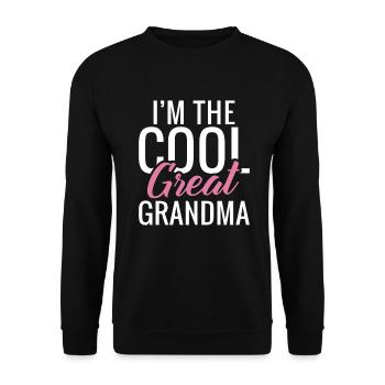 Great Grandma Gifts - Unisex Sweatshirt - black - Front - Alina (178cm) & Michal (187cm)