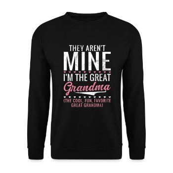 Great Grandma Gifts - Unisex Sweatshirt - black - Front - Alina (178cm) & Michal (187cm)