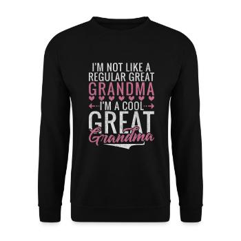 Great Grandma Gifts - Unisex Sweatshirt - black - Front - Alina (178cm) & Michal (187cm)