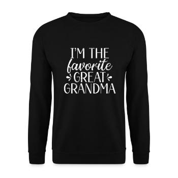 Great Grandma Gifts - Unisex Sweatshirt - black - Front - Alina (178cm) & Michal (187cm)