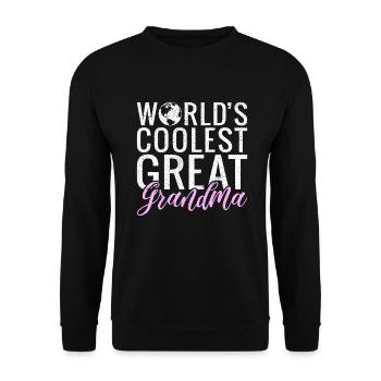 Great Grandma Gifts - Unisex Sweatshirt - black - Front - Alina (178cm) & Michal (187cm)