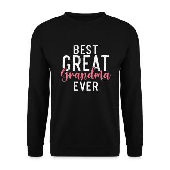 Great Grandma Gifts - Unisex Sweatshirt - black - Front - Alina (178cm) & Michal (187cm)