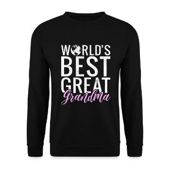 Great Grandma Gifts - Unisex Sweatshirt - black - Front - Alina (178cm) & Michal (187cm)