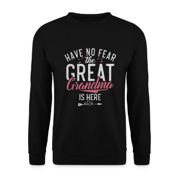 Great Grandma Gifts - Unisex Sweatshirt - black - Front - Alina (178cm) & Michal (187cm)