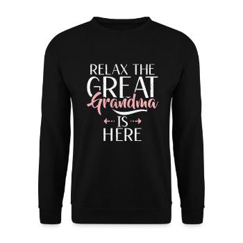 Great Grandma Gifts - Unisex Sweatshirt - black - Front - Alina (178cm) & Michal (187cm)