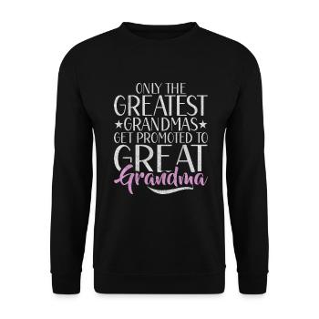 Great Grandma Gifts - Unisex Sweatshirt - black - Front - Alina (178cm) & Michal (187cm)