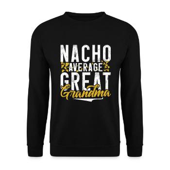 Great Grandma Gifts - Unisex Sweatshirt - black - Front - Alina (178cm) & Michal (187cm)